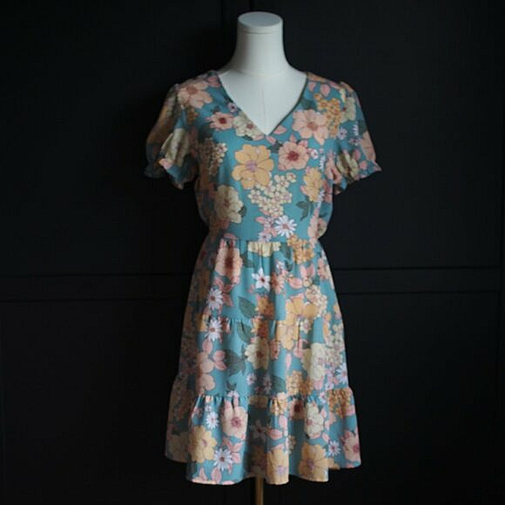 Monteau Los Angeles | Floral Ruffle Dress